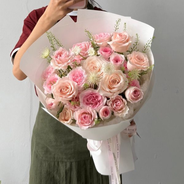 HB065 Bó hoa tone hồng