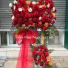 HCM010 Kệ hoa chúc mừng, hoa khai trương tone đỏ